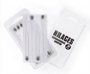 Cиликоновые шнурки для обуви Hilaces цвет Прозрачный/Серый в раскрытой упаковке