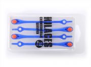 Cиликоновые шнурки для обуви Hilaces цвет Голубой/Красный