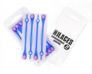 Cиликоновые шнурки для обуви Hilaces цвет Голубой/Розовый в раскрытой упаковке