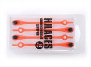 Cиликоновые шнурки для обуви Hilaces цвет Оранжевый/Черный