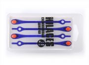 Cиликоновые шнурки для обуви Hilaces цвет Синий/Красный