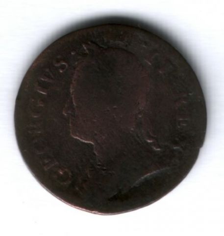 1 фартинг 1754 г. Великобритания