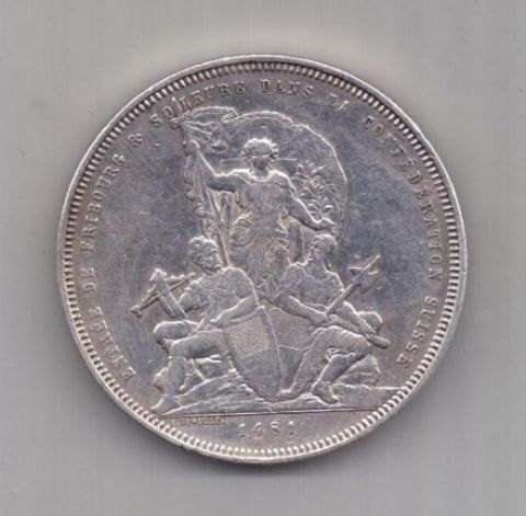5 франков 1881 г. Швейцария