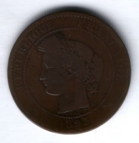 10 сантимов 1893 г. Франция
