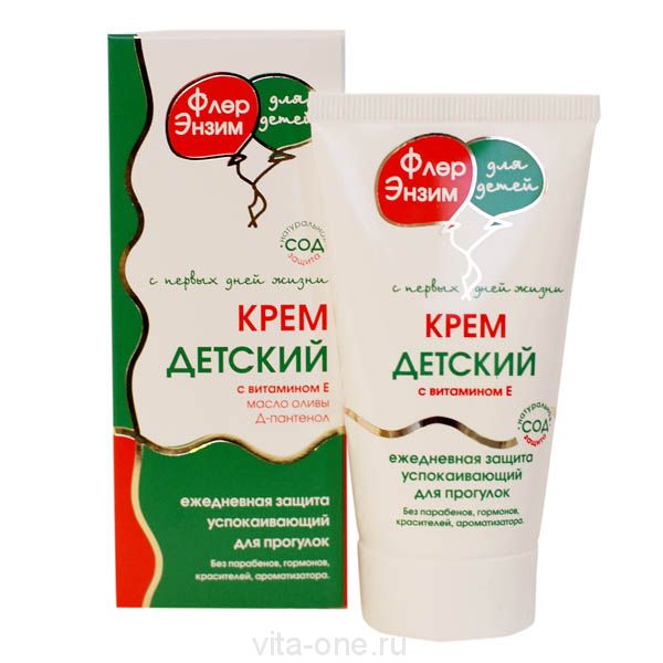 Крем детский защитный с витамином Е с ферментом СОД ФлерЭнзим 40 мл
