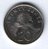 20 центов 2011 г. Сингапур