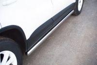 Пороги труба d63 (вариант 3) VolksWagen Tiguan 2011 Track & Field