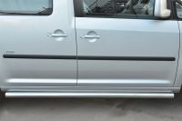 Пороги труба d63 (вариант 3) VOLKSWAGEN Caddy 2013-  (короткая база)