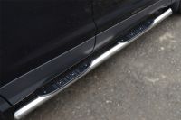 Пороги труба d76 с накладкой (вариант 3)  FORD KUGA 2013-