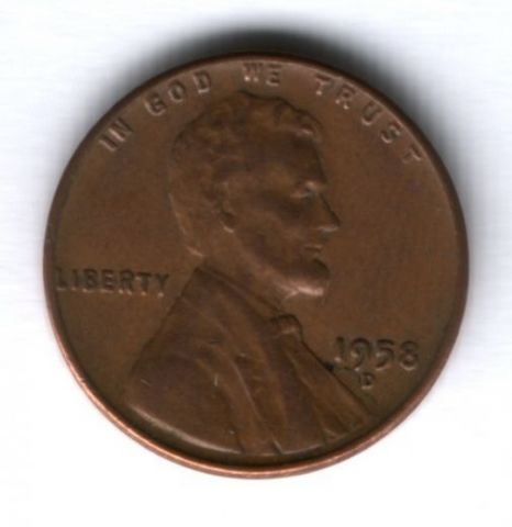 1 цент 1958 г. D США