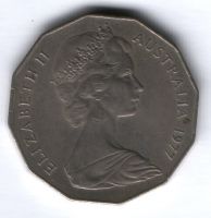 50 центов 1977 г. Австралия, 25 лет Правления