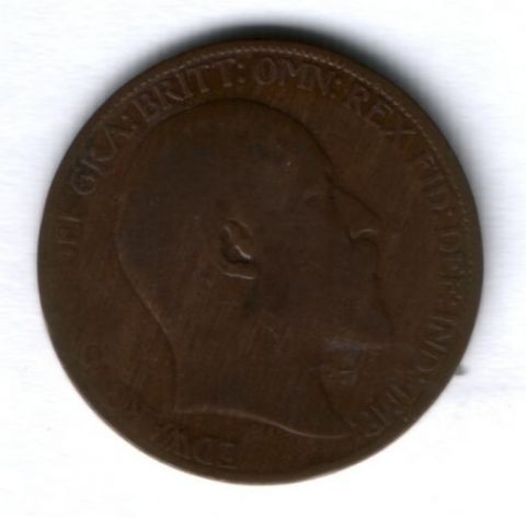 1/2 пенни 1903 г. Великобритания