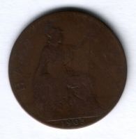 1/2 пенни 1905 г. Великобритания