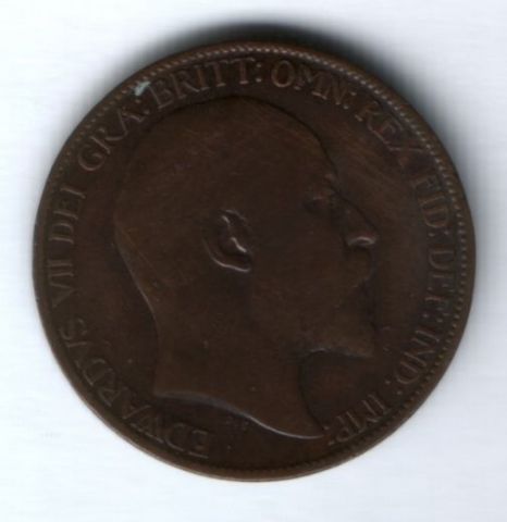 1/2 пенни 1905 г. Великобритания