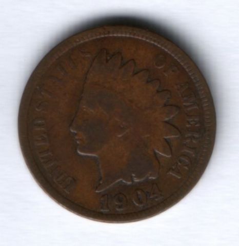 1 цент 1904 г. США