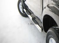Пороги труба d76 с накладками (вариант 3) MITSUBISHI L200  2010