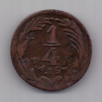 1/4 реала 1836 г. Мексика