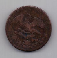 1/4 реала 1836 г. Мексика