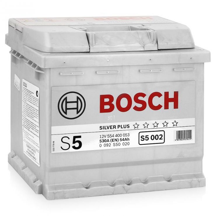 Автомобильный аккумулятор АКБ BOSCH (БОШ) S5 002 / 554 400 053 54Ач о.п.