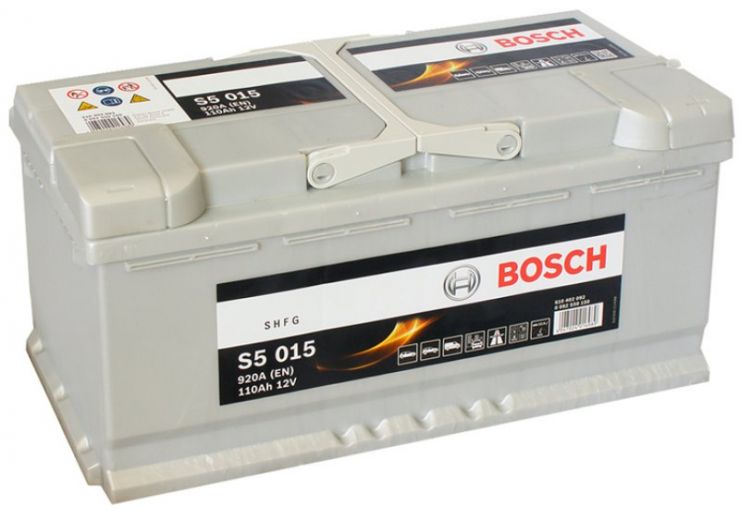 Автомобильный аккумулятор АКБ BOSCH (БОШ) S5 015 / 610 402 092 110Ач о.п.