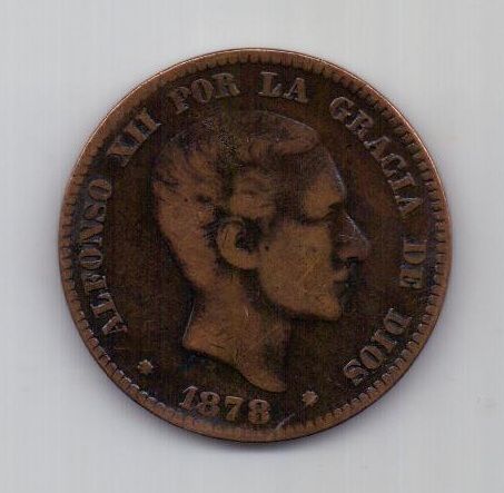 10 сантимов 1878 г. Испания