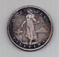 1 песо 1908 г. CША. (Филиппины)