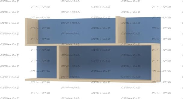 Полка навесная Дельта-17/1 (120х27х53)