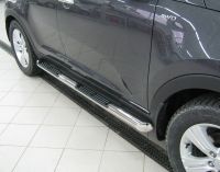 Пороги труба d76 с накладками (вариант 1) NISSAN Murano 2009