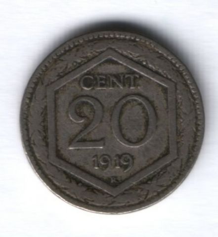20 чентезимо 1919 г. Италия