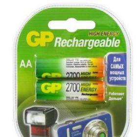 Аккумуляторная батарея GP AA R06-2BL NiMh (2700 mAh)