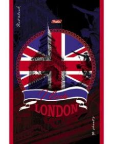 Блокнот "London" 96 л, А5ф, клетка, на скобе, выб лак (арт. 12538) (11796)