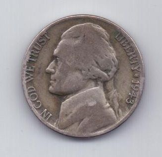 5 центов 1943 г. Р. США