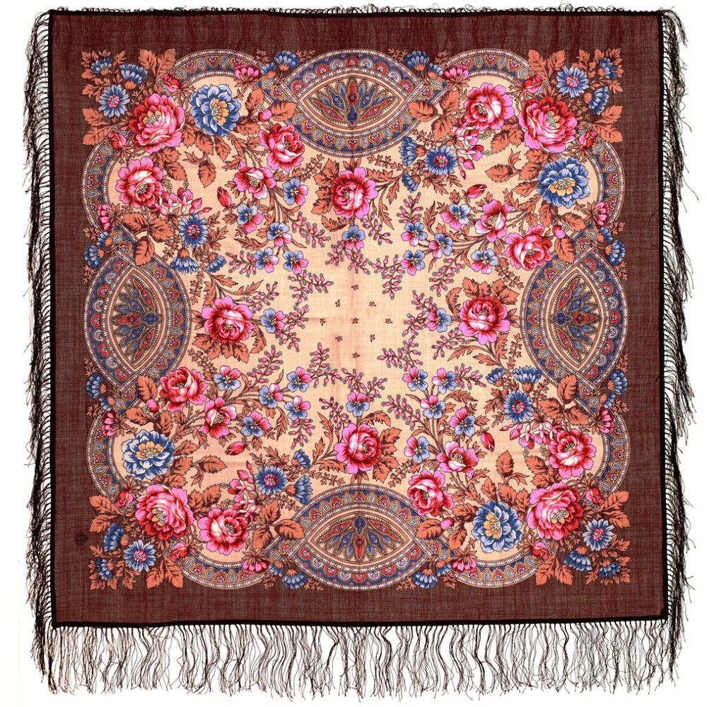 Платок павловопосадский 89*89 см Кумушка [16]