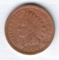 1 цент 1904 г. США