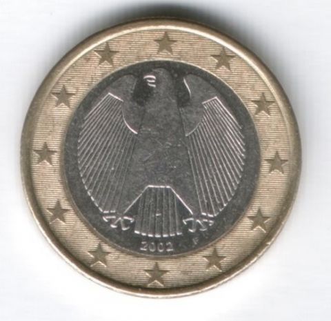 1 евро 2002 г. Германия