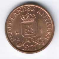 1 цент 1977 г. Нидерландские Антильские острова