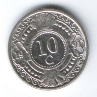 10 центов 1991 г. Нидерландские Антильские острова