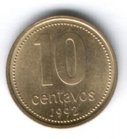 10 сентаво 1992 г. Аргентина