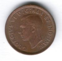 1 цент 1938 г. Канада