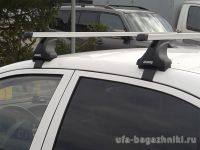 Багажник на крышу Toyota Camry XV50 2012-..., Атлант: прямоугольные дуги и опоры типа Е