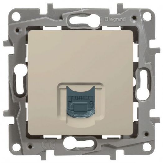 Розетка RJ11 ETIKA, крем. 672340