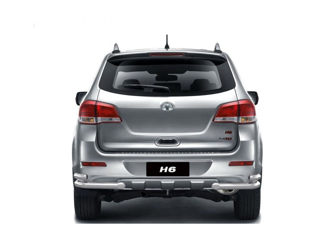 Защита заднего бампера двойная угловая d63/51мм (НПС) GREAT WALL HOVER H6 2013-