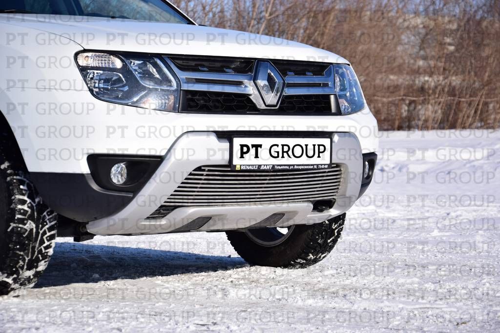 Накладка на решетку бампера d10мм (НПС) RENAULT DUSTER 2016-