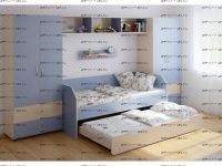 Детская стенка с выдвижной кроватью Легенда №15