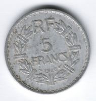 5 франков 1946 г. Франция