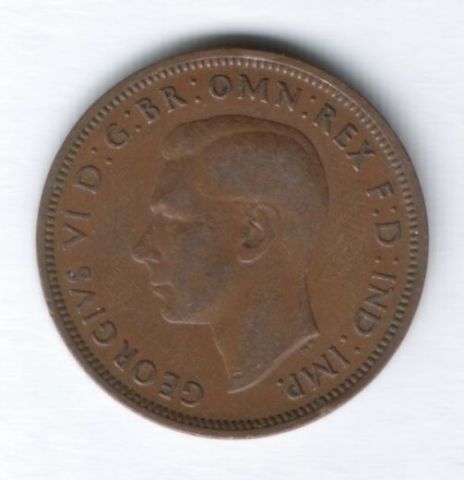 1/2 пенни 1940 г. Великобритания