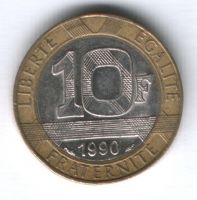 10 франков 1990 г. Франция