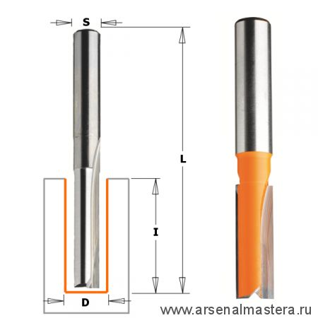 Фреза пазовая серия 912 S=8 D= 12 x 31,7 x 60 CMT 912.120.11