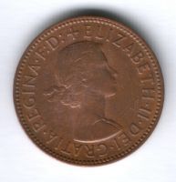 1/2 пенни 1960 г. Великобритания