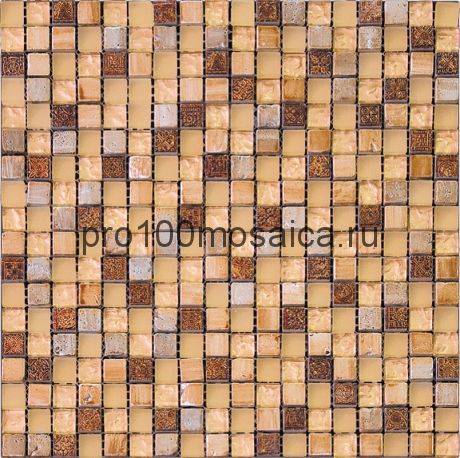 BDA-1521 Мозаика Стекло+Мрамор+Агломерат 15*15 INKA 298*298*8 мм (NATURAL)